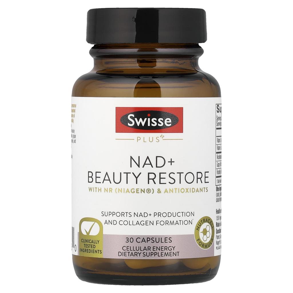 Swisse, NAD+ Beauty Restore, 30 Capsules