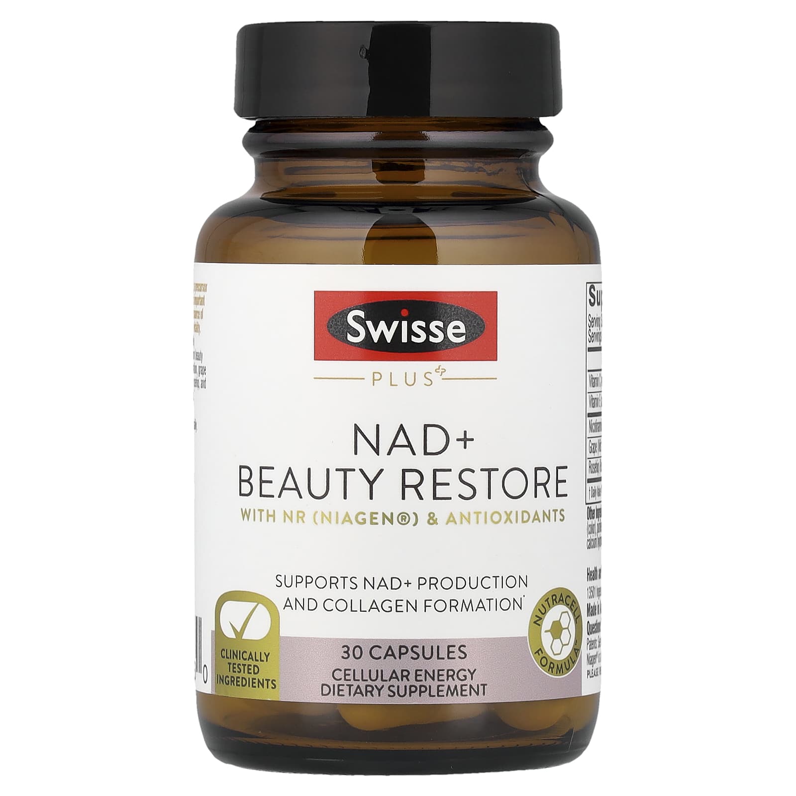 

Swisse, NAD+ Beauty Restore, 30 Capsules
