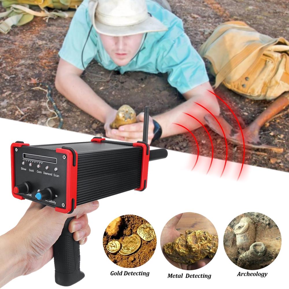 Depth Metal Detector Rechargeable Pointing Long Range Dual System Gold Gem Metal Digital Laser Detector 30M