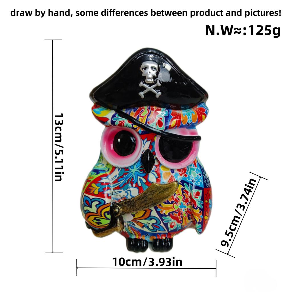 Nowy Produkt Kreatywne Ozdoby Pirackiej Sowy Nowoczesne Proste Dekoracje do Biura Gabinetu Rzemiosło z Żywicy