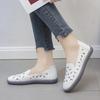New Small White Shoes With Hollow And Breathable Shallow Mouth Single Shoes And Flat Bottom Doudou Shoes