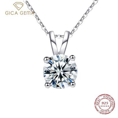 925 Sterlingsilber Eingelegt mit 1 Karat Zirkon Damen Japanisches und Koreanisches Nischendesign Vier Krallen Anhänger Einfache Schlüsselbein Choker Schmuck