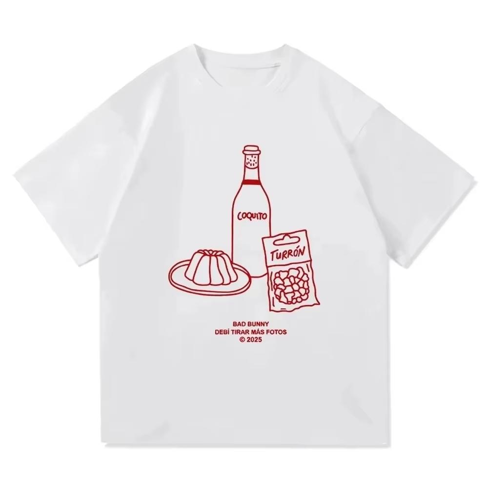 

BAD BUNNY Debi Takes More Photos 2026 Print Short Sleeve T-Shirt Harajuku Women Graphic Tee Summer Breathable Soft Clothing S разноцветный