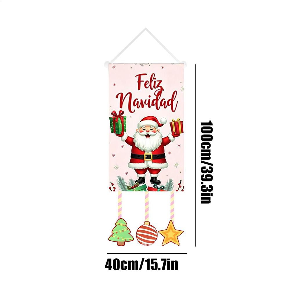 Christmas Flag Waterproof Holiday Banner Christmas Door Drape Holiday Decor For Indoor Outdoor Home Window Door Yard Patio Porch