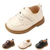 Klassische Leder Oxford Schuhe für Kinder zum Hineinschlüpfen, lässige Anzugschuhe mit verstellbarem Riemen und robuster Sohle für Kleinkinder und Kinder