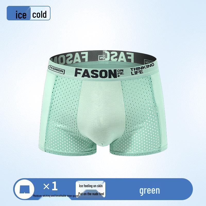 Ice Silk Men's Summer Boxer Briefs: Breathable, Trendy, Comfortable, Sexy Four-Corner Shorts