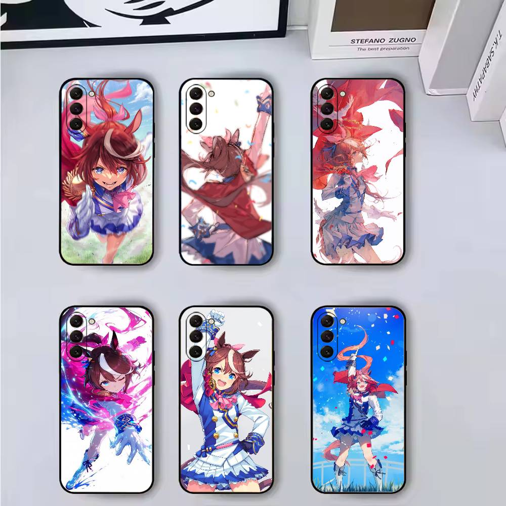 Anime U-UmamusumeTokai Teio Phone Case For Samsung Galaxy A73,A72,A71,A70,A53,A52,A51,Soft Silicone Black Cover