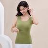 Women Fall Winter Thermal Vest Thickened Plush Sleeveless V Neck Seamless Slim Fit Pullover Soft Elastic Bottoming Underwear Tank Top Underwear