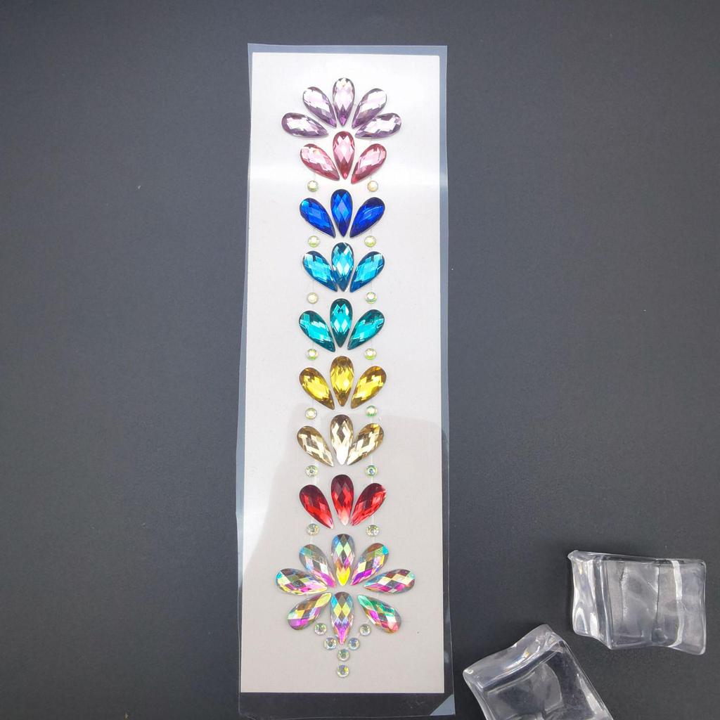 Rhinestone Masquerade Face Stickers for EDM & Carnival