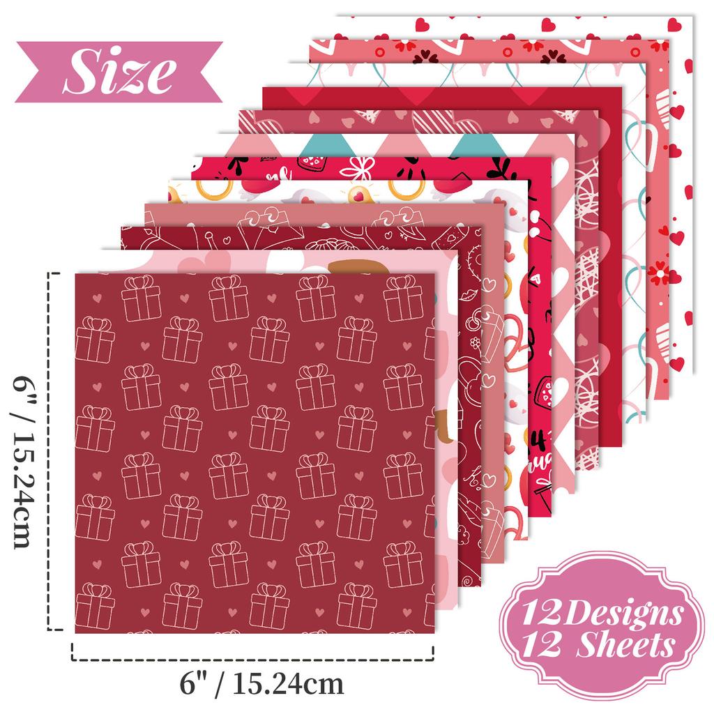 Big Sale/Bag Valentine's Day Red Love Hand Account Material Paper DIY Album Clip Paper Background Paper