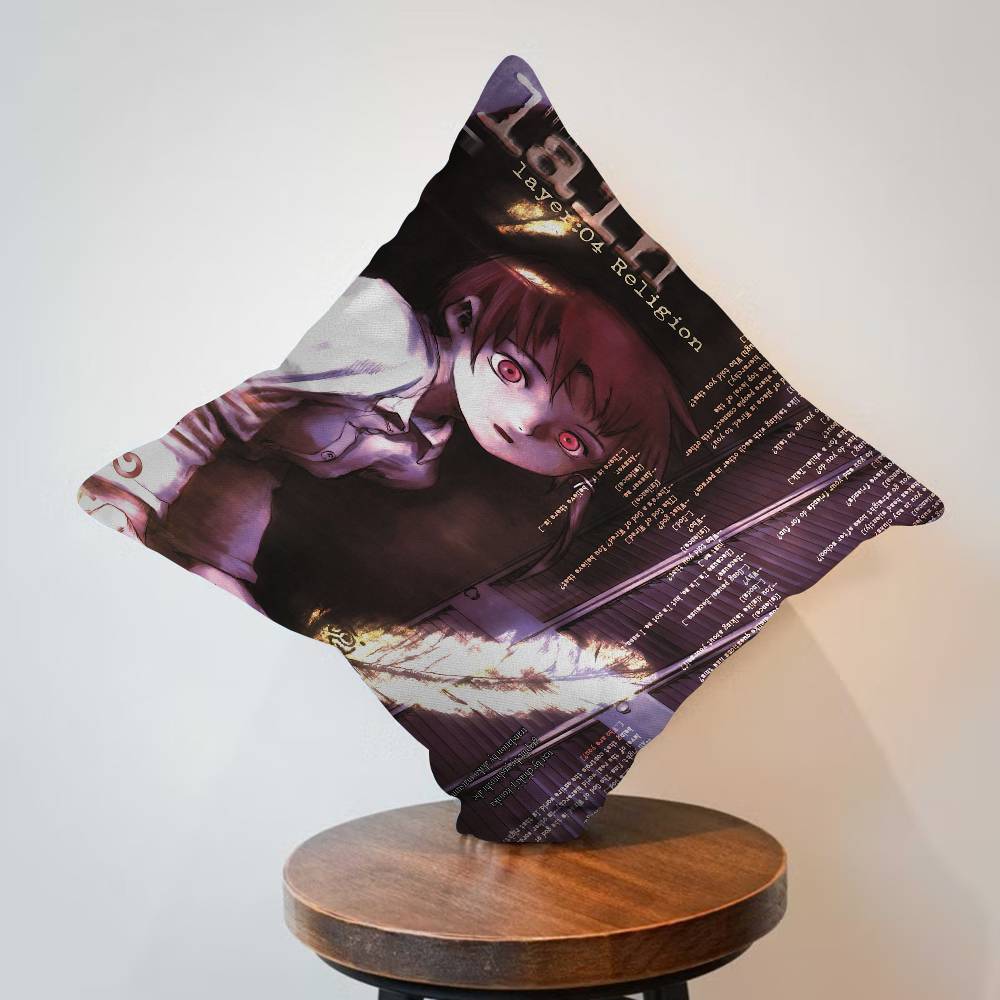 Serial Experiments Lain Anime Cushion Cover Pillow Cover Decor Pillowcase Printed Cushion Case For Couch