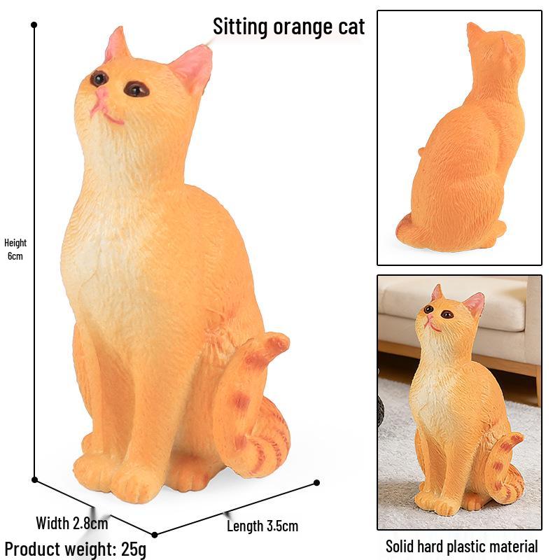 Children s Blue Tiger Cat & Persian Cat Plush Kitten Toy Ornament