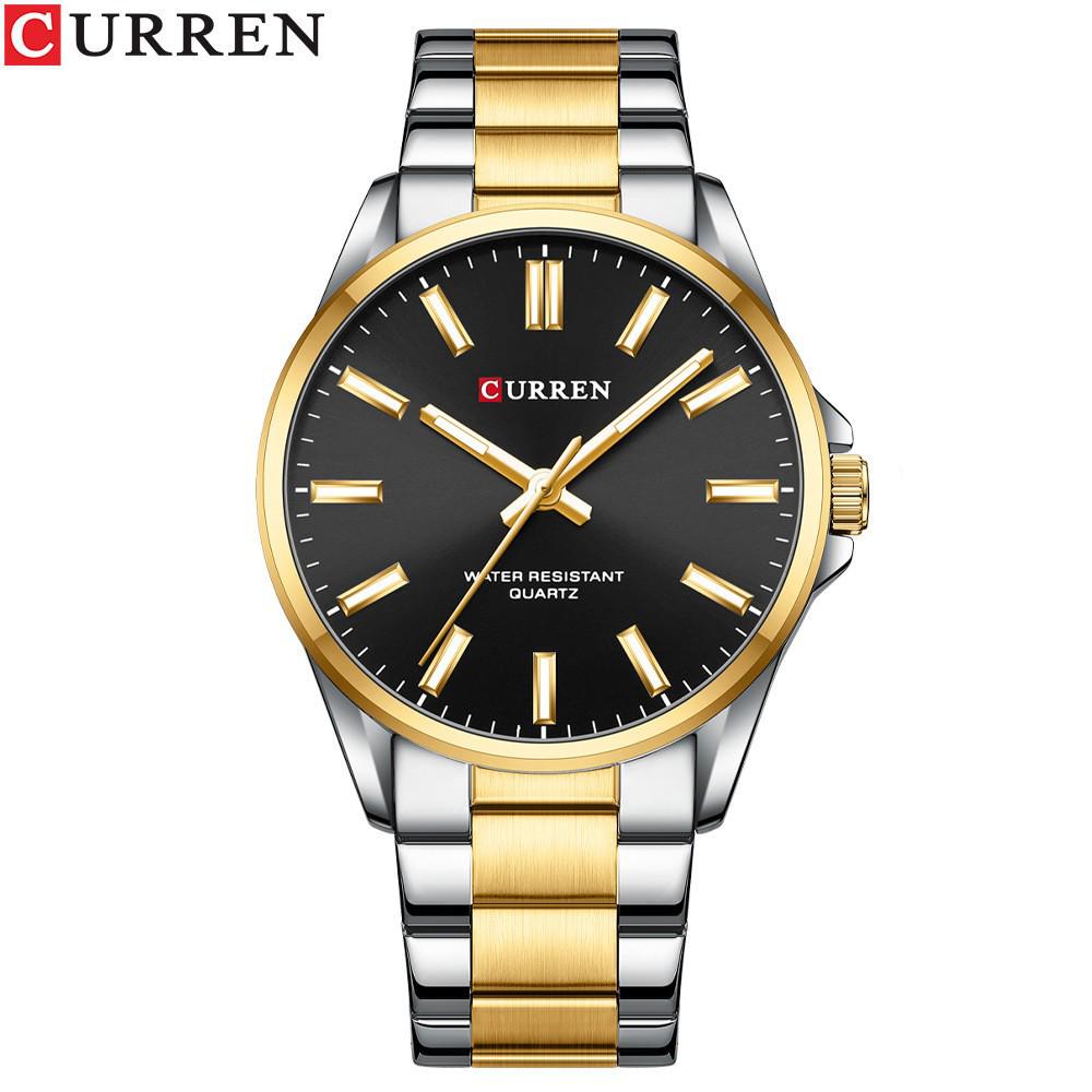 Curren Kairui 9090: Herren-Stahlarmbanduhr & Damen-Quarz-Business-Uhren-Set.