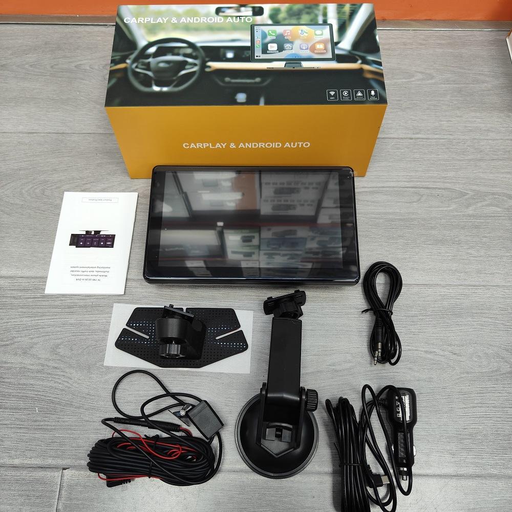 9-inch HD Wireless CarPlay, WiFi Dual-lens Dashcam, Car Navigation System, Equipped with Optical Sensor