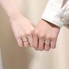 S925 Sterling Silver Mobius Couple Rings - Simple Korean Japanese Style, Versatile Plain Band Jewelry Gift