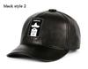 Free Shipping Winter Women Real Leather Letters Maple Leaf Baseball Caps Men Ladies Casual Hip Hop Hat Man Street Hockey Gorra
