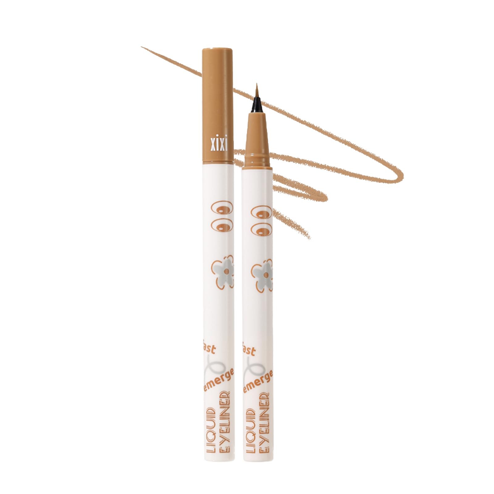 

XIXI BOX Liquid Eyeliner - Waterproof, Sweatproof, Long-lasting, Smudge-proof, Ultra-fine Tip, 4 Colors, Cute Packaging, Natural Makeup, Dramatic
