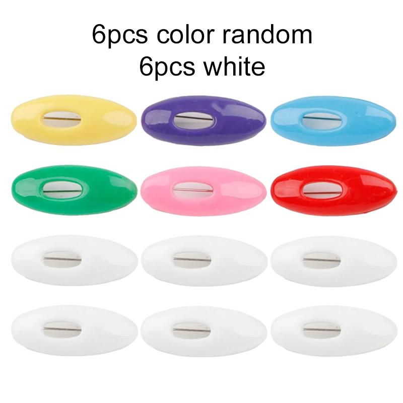 

12 шт. Мусульманский головной платок Игла Безопасная булавка для шарфа Пластиковые цвета Зажим для шарфа Швейные инструменты Принадлежности для украшения одежды TMZ