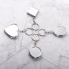 Makeup Mirror Folding Mirror Key Chain Metal Double Sides Cosmetic Mirror Keychain  Cosmetic Tool
