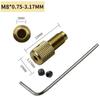 Brass Copper Drill Chuck Shaft Chuck Clamp Connecting Drill M8-2/2.3/3.17/5mm Mini Rod Self-tightening Durable