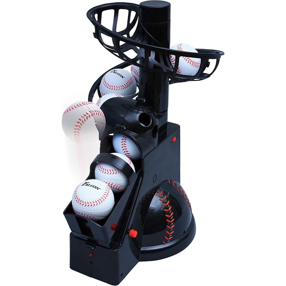 Sakurai Falcon FTS-100N21 Pitching Machine Black, Baseball Toss Machine, Batting Trainer