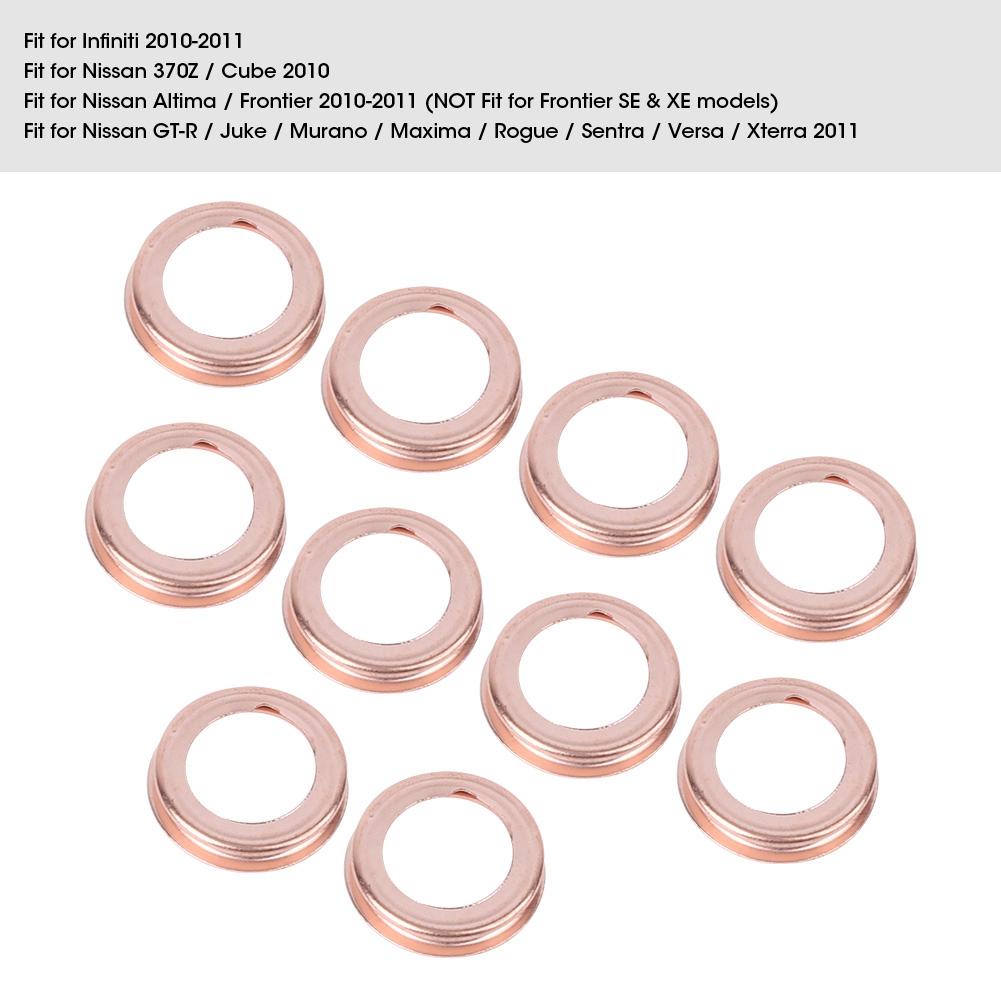 10 Peças Arruelas de Vedação do Parafuso de Drenagem de Óleo 11026JA00A Servem para Nissan 20102011