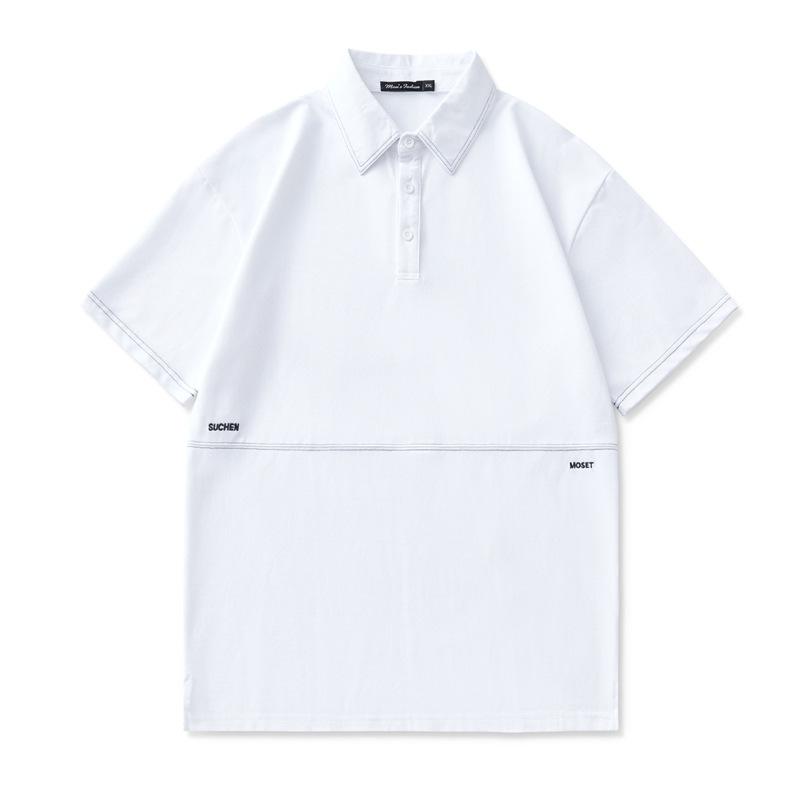 Men's Summer New Loose Short-sleeved POLO Shirt Men's Lapel Thin Short T-top