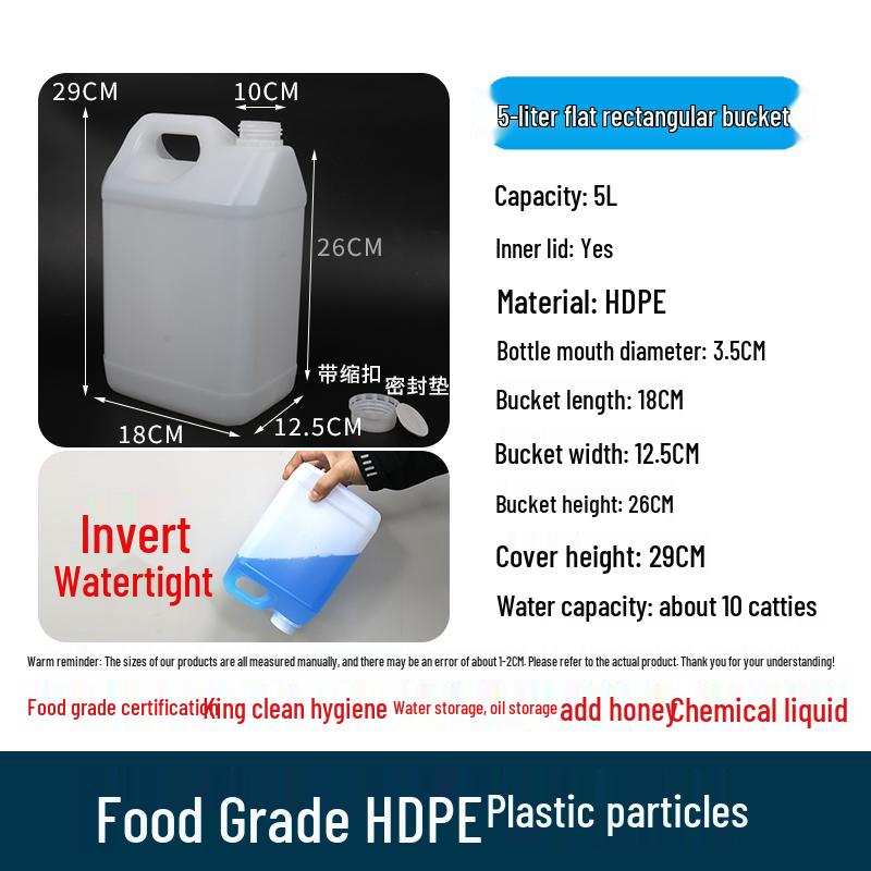 Large-Capacity Food-Grade Plastic Water Storage Bucket with Handle and Lid
