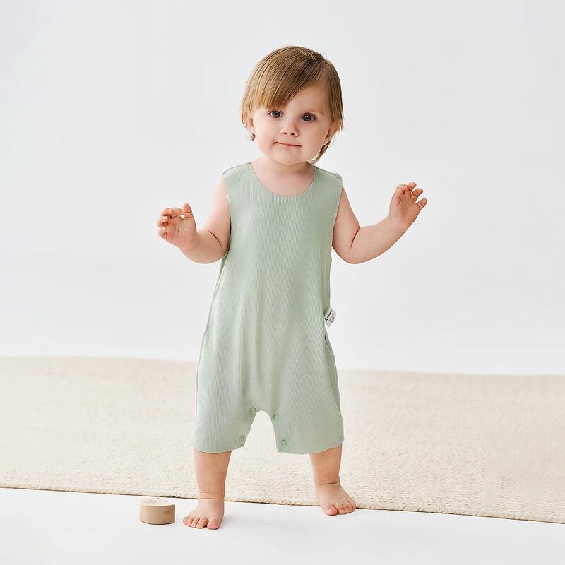 TONGTAI Unisex Baby Modal Seamless Sleeveless Romper