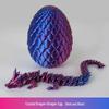 3D Printed Crystal Dragon Figurine with Movable Joints - Perfect Children's Birthday Gift