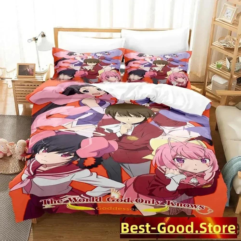 3D Print Anime The World God Only Knows Bedding Set Boys Girls Twin Queen King Size Duvet Cover Pillowcase Bed Boys Adult