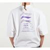 Li-Ning Graffiti Logo Print Round Neck Short Sleeve T-Shirt Women Tops White AHSQ068-1