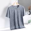 T-shirt a maniche corte mimetica in seta ghiacciata da uomo, sottile, larga, ad asciugatura rapida, per corsa, sport, elastica, taglia grande