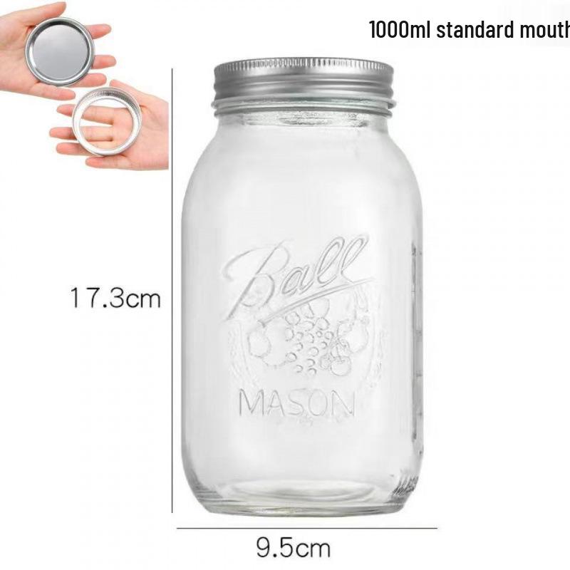 16oz Split Lid Mason Jar for Herbs, Salads, and Oatmeal
