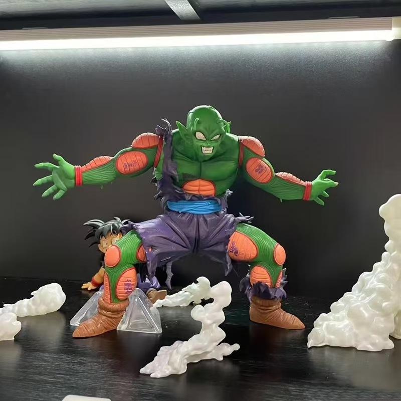 Cartoon Anime Battle Figure Model Smog Special Effect Piece Vegeta Goku Zoro Luffy Naruto Uzumaki Efigy Model Doll Decorate Gift