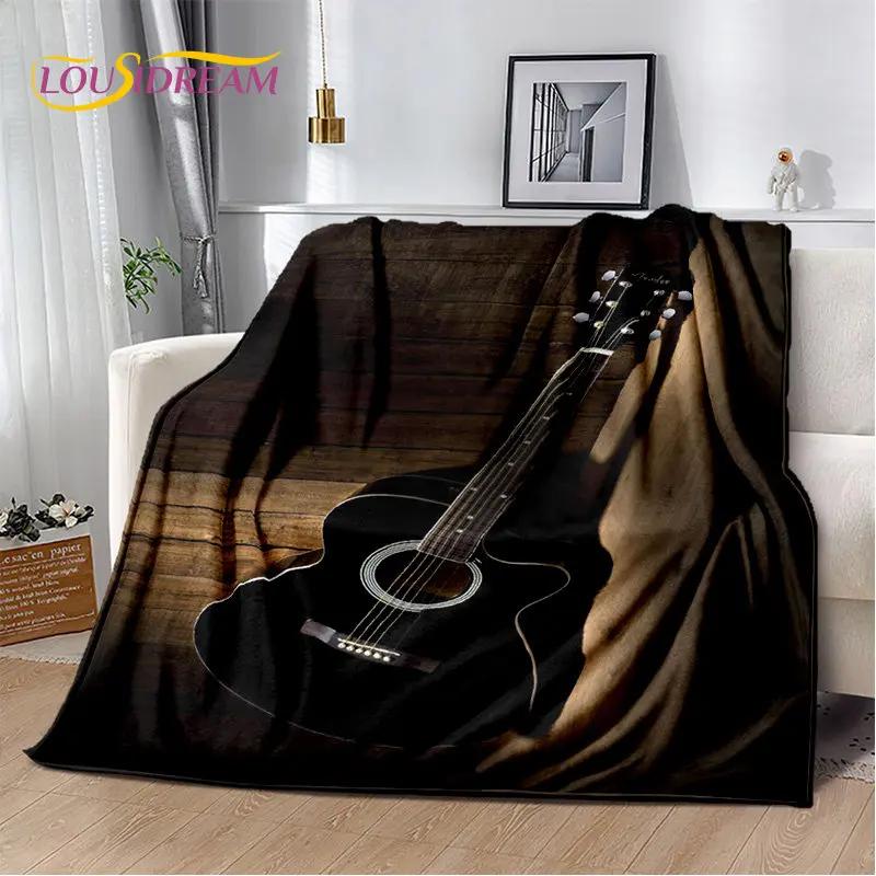 Classical Guitar Electric Guitar Soft Plush Blanket,Flannel Blanket Throw Blanket for Living Room Bedroom Bed Sofa Picnic Cover