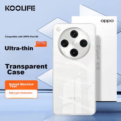 Phone Case for OPPO Findx8, for Findx8, Full Lens Protection, Simple Skin-Friendly Transparent Soft, Fingerprint-Resistant Outer Back Cover