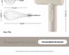 Rechargeable Stainless Steel Handheld Electric Egg Beater for Baking