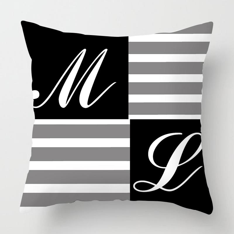 Nordischer schwarz-weißer, schlichter Mode-Kissenbezug für die Heimdekoration, Wohnzimmer-Dekoration, Kissenbezug für die Autodekoration