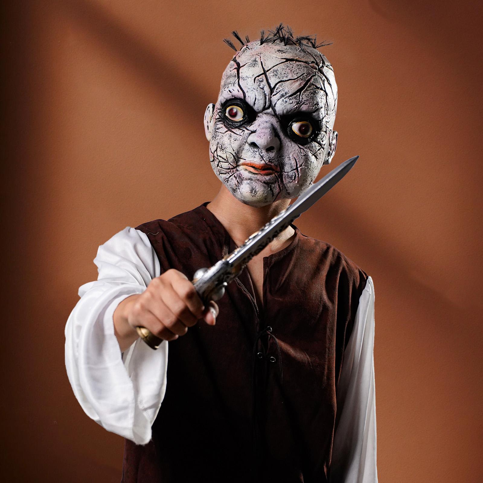 

Страшные маски куклы Призрачное лицо Премиум Имитация Головной убор Аксессуары для ролевых игр Страшные маски для ролевых игр и Хэллоуина