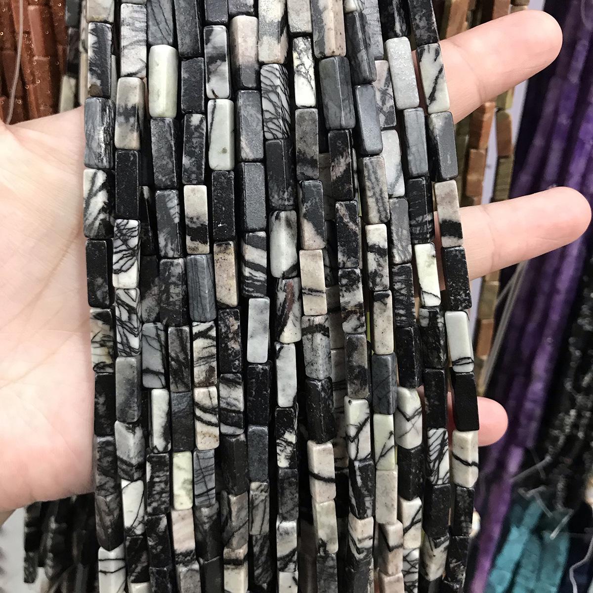 

Прямоугольные трубчатые бусины из натурального полудрагоценного камня для самостоятельного изготовления украшений, кубические бусины-аксессуары 4x13 мм. 4*13mm