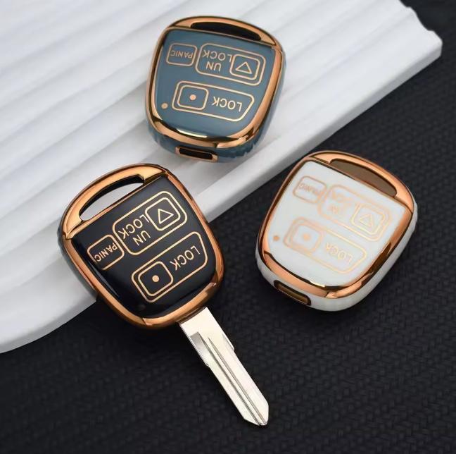 2/3 tlačítka TPU kryt pouzdra na klíče od auta pro Toyota FJ Cruiser Land 2008-2014 Yaris Echo pro Lexus ES GS LS IS RX SC LX RX400h