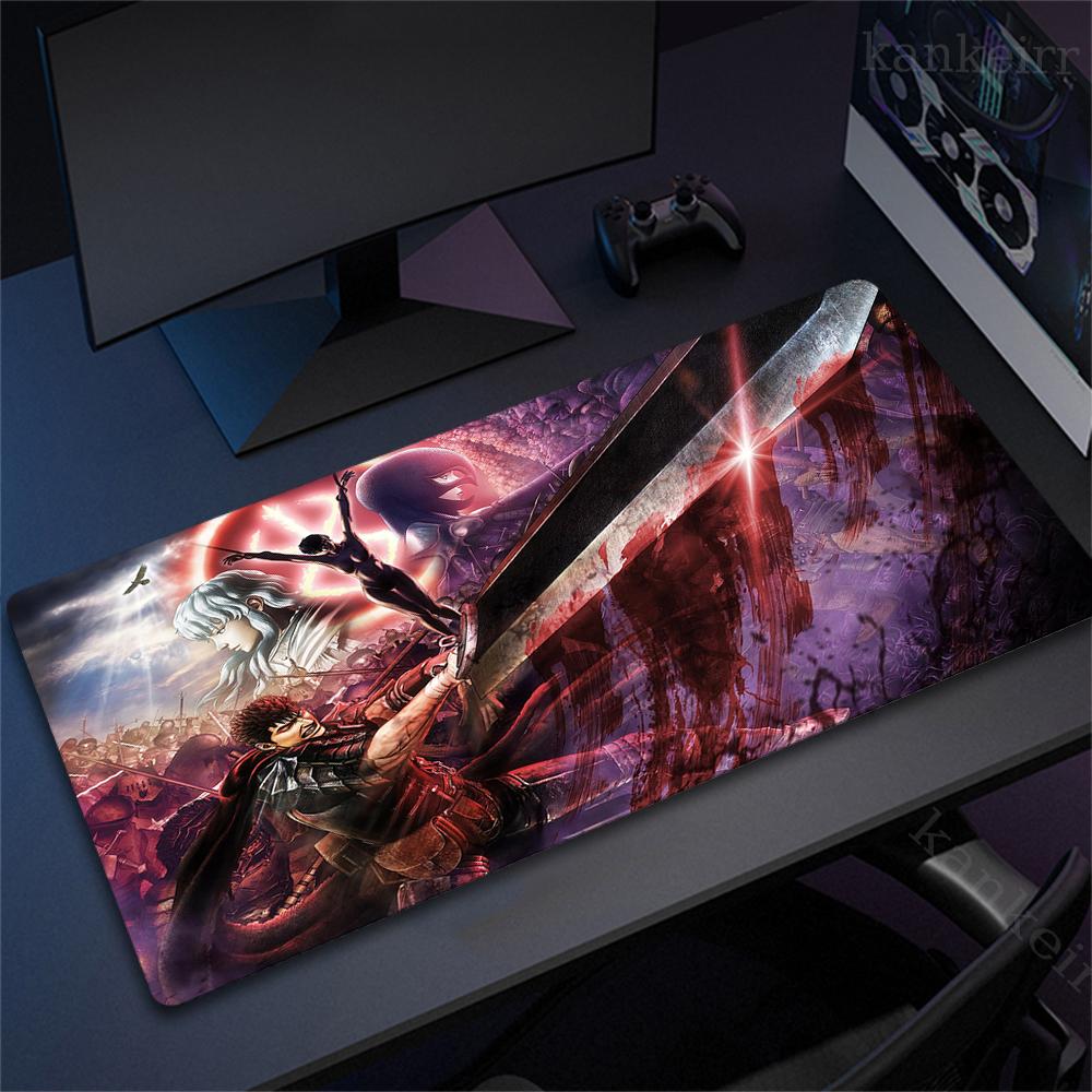 Anime Guts Sword In Berserk Mousepad Desk Mat Gaming Accessories Prime Gaming XXL Keyboard Pad Stitched Pad Desk Pads 50x100cm