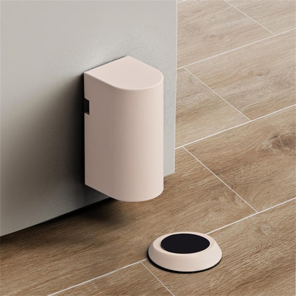 Zinc Alloy Invisible Magnetic Door Stopper Anti-Collision Windproof No-Drill Door Holder for Bedroom Bathroom
