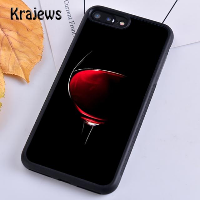 Krajews Red Wine Glass Soft Phone Case Cover For iPhone 17 Air 16 15 14 plus 11 12 13 pro max coque Shell Fundas