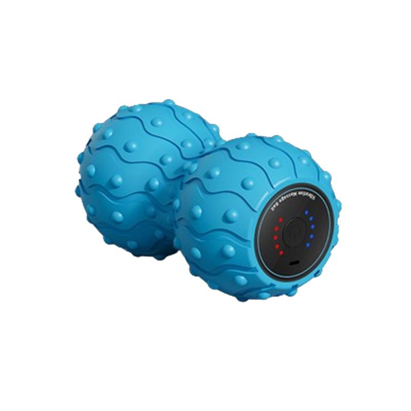 5-Speed Electric Massage Ball Vibrating Fascia Ball Usb Rechargeable Yoga Roller Pain Relief Muscle Relaxation Home Training синий