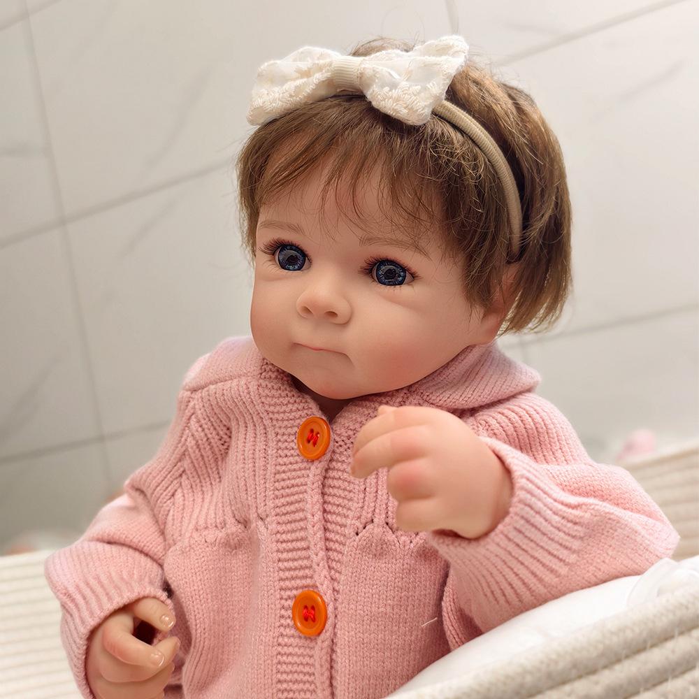 48cm Reborn Baby Girl Doll Bettie Lifelike Full Silicone Body Newborn Doll Can Take Bath Handmade 3D Painting Skin Rebirth Dolls for Kids Playmate Toy