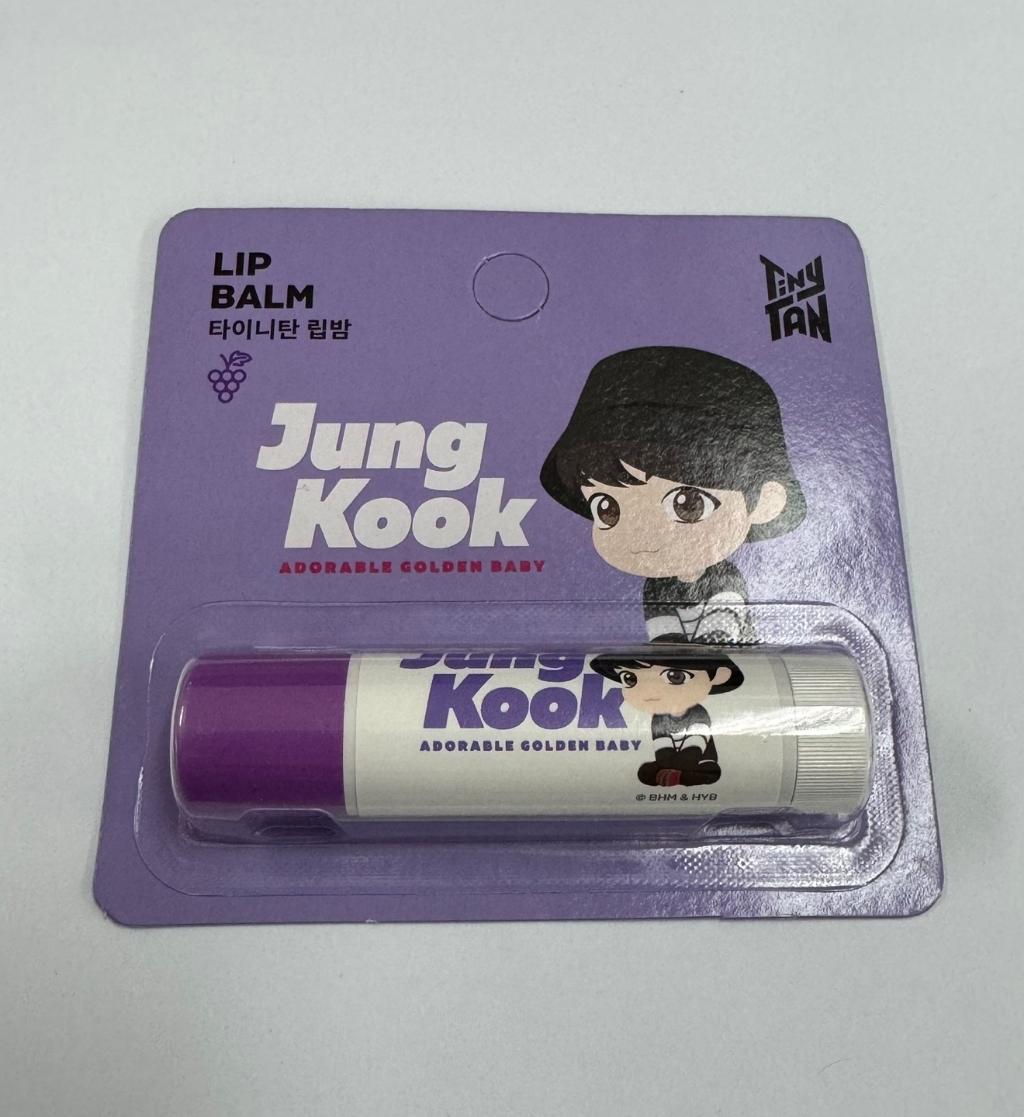 

TinyTAN BTS Чонгук Бальзам для губ с ароматом винограда (3 штуки, по 4,5 г каждая):