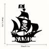 Pirate Ship Metal Wall Art Nautical Tin Sign Outdoor Decor Farmhouse