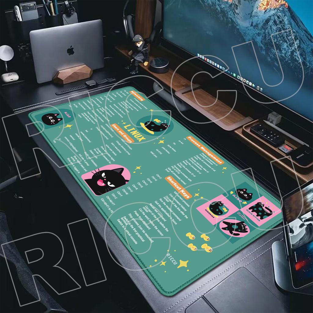 Portable label XXL HD print Linux shortcut key Memo Commands Mouse Pad Large Mousepad PC accessories Desk Mat protective pad Rug
